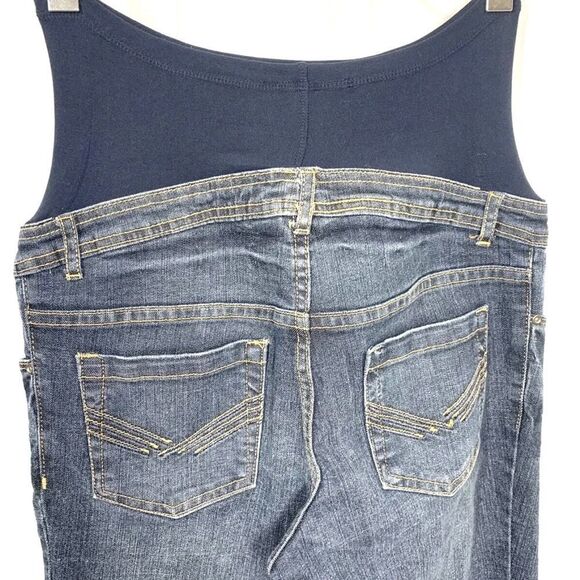 DUO Maternity Jeans Stretch Denim Medium Wash Straight Leg Women Size Small - Picture 4 of 7
